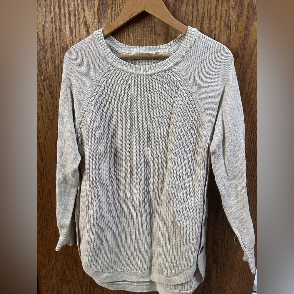 RD Style Rowca Side Button Cotton Blend Sweater